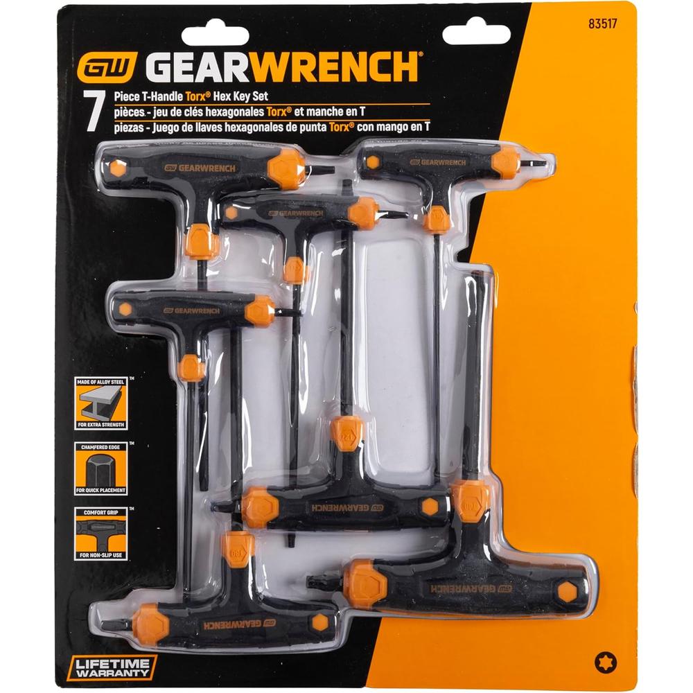 GearWrench 83517 7-Piece T-Handle Torx Key Set