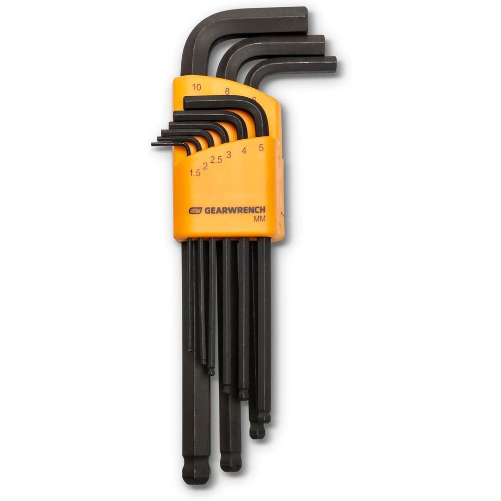 GearWrench 83521 9-Piece Metric Ball End Long Arm Hex Key Set