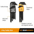 GearWrench 83524 13-Piece SAE Long Ball End Hex Key Set