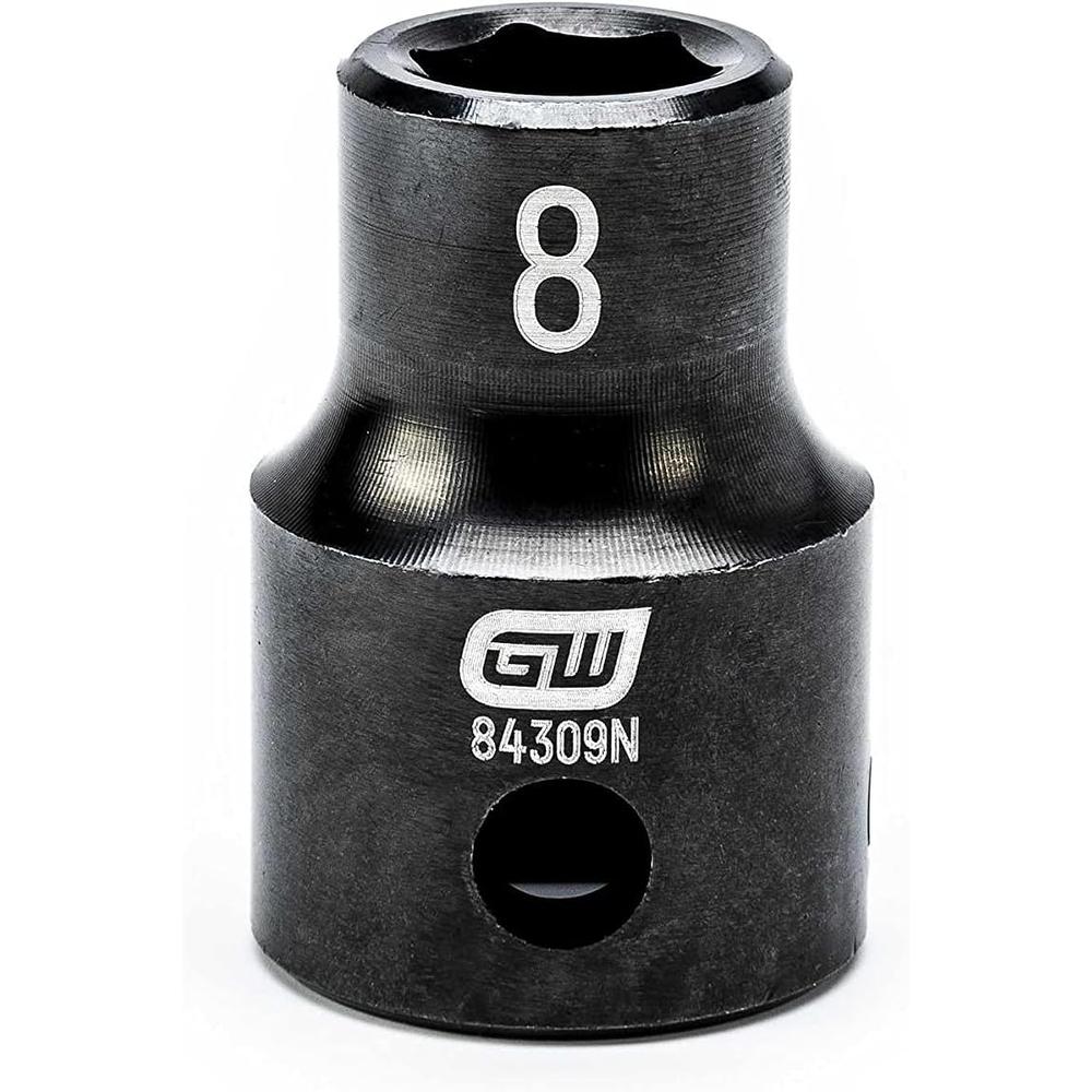 GearWrench 84309N 3/8" Drive 6 Point Standard Impact Metric Socket 8mm