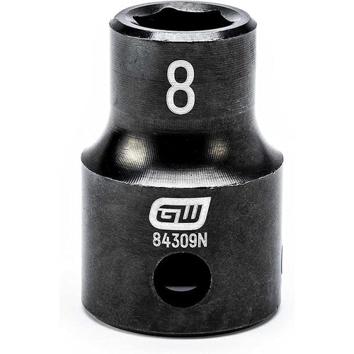 GearWrench 84309N 3/8" Drive 6 Point Standard Impact Metric Socket 8mm