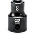 GearWrench 84309N 3/8" Drive 6 Point Standard Impact Metric Socket 8mm