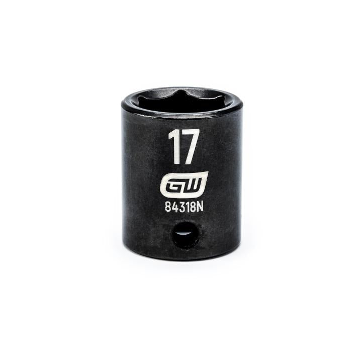 GearWrench 84318N 3/8"DRIVE 17MM STANDARD IMPACT SOCKET