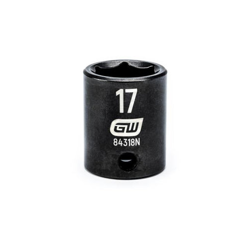 GearWrench 84318N 3/8"DRIVE 17MM STANDARD IMPACT SOCKET