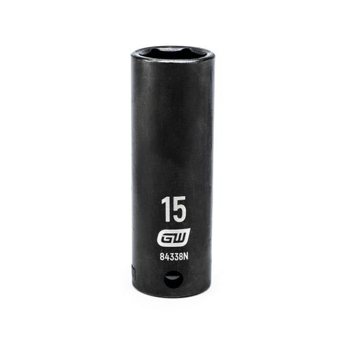 GearWrench 84338N 3/8"DRIVE 15MM DEEP IMPACT SOCKET - MPR Tools & Equipment