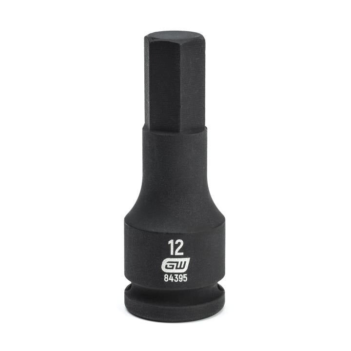 GearWrench 84395 3/8" Drive 12mm Hex Bit Impact Metric Socket - MPR Tools & Equipment