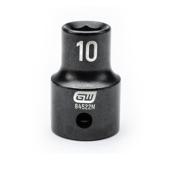 GearWrench 84522N 1/2"DRIVE 10MM STANDARD IMPACT SOCKET