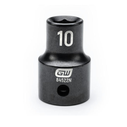 GearWrench 84522N 1/2"DRIVE 10MM STANDARD IMPACT SOCKET
