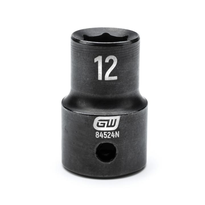 GearWrench 84524N 1/2"DRIVE 12MM STANDARD IMPACT SOCKET