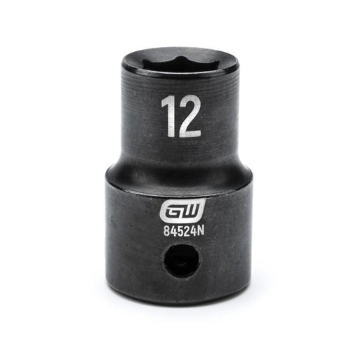 GearWrench 84524N 1/2"DRIVE 12MM STANDARD IMPACT SOCKET