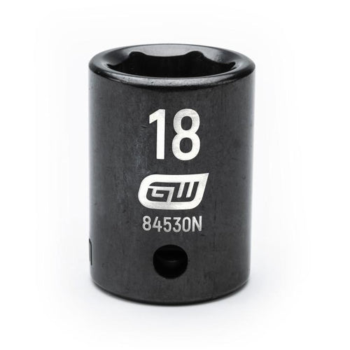 GearWrench 84530N 1/2"DRIVE 18MM STANDARD IMPACT SOCKET