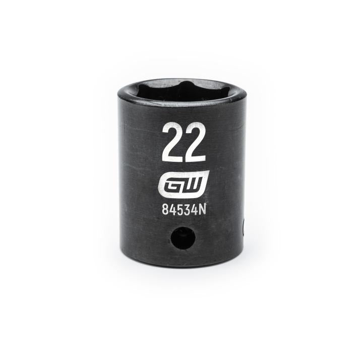 GearWrench 84534N 1/2"DRIVE 22MM STANDARD IMPACT SOCKET