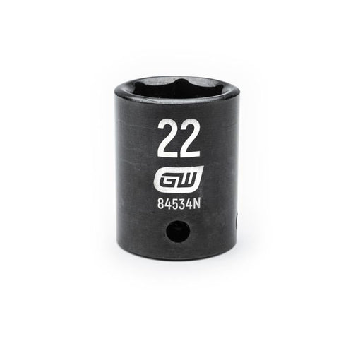 GearWrench 84534N 1/2"DRIVE 22MM STANDARD IMPACT SOCKET