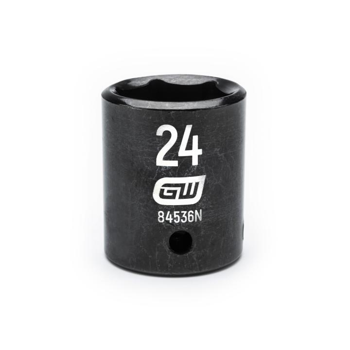 GearWrench 84536N 1/2"DRIVE 24MM STANDARD IMPACT SOCKET - MPR Tools & Equipment