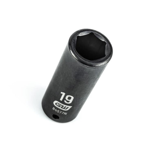 GearWrench 84577N 1/2" Drive 6 Point 19mm Deep Impact Metric Socket - MPR Tools & Equipment