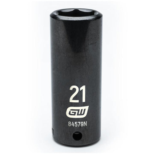 GearWrench 84579N 1/2" Drive 6 Point 21mm Deep Impact Metric Socket - MPR Tools & Equipment