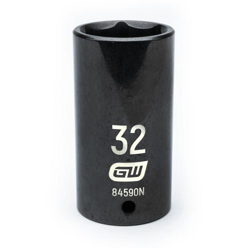 GearWrench 84590N 1/2" Drive 6 Point 32mm Deep Impact Metric Socket - MPR Tools & Equipment