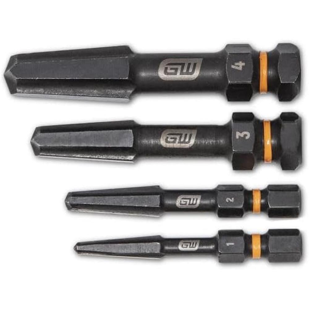 GearWrench 84787 4-Piece Bolt Biter Screw Extractor Set