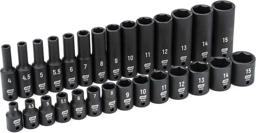 GearWrench 84901 1/4-Inch Drive Impact Socket Set Metric, 28-Piece