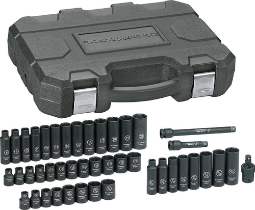 GearWrench 84916N 44pc 3/8" Drive 6 Point Standard & Deep Impact SAE/Metric Socket Set - MPR Tools & Equipment