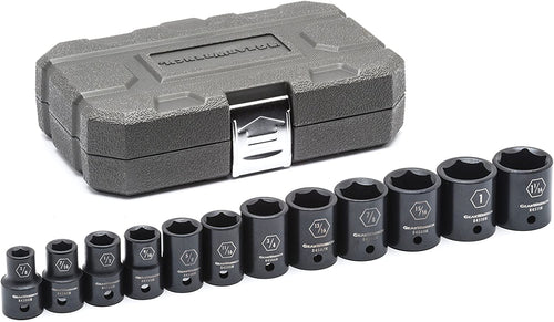 GearWrench 84931N 12 Pc. 1/2" Drive 6 Point Standard Impact SAE Socket Set - MPR Tools & Equipment