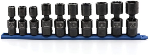 GearWrench 84979 10 Pc. 1/2" Drive 6 Point Standard X-Core Pinless Universal Impact Metric Socket Set - MPR Tools & Equipment