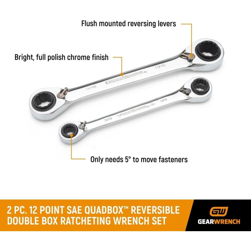 GearWrench 85900 SET QUADBX SAE 2PC