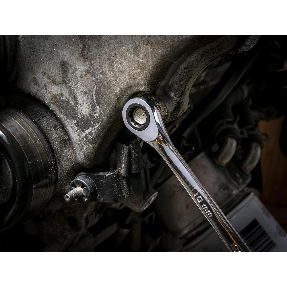 GearWrench 85910 GearBox 12 Pt. XL Double Box Ratcheting Wrench, 10mm