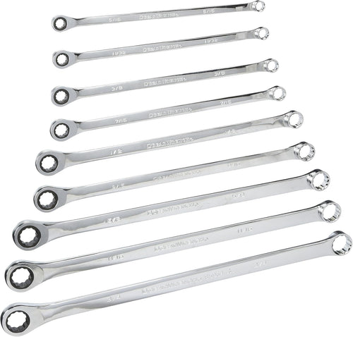 GearWrench - 85998 - Ratcheting Wrench Set. SAE. 12 pt.. 9 PC