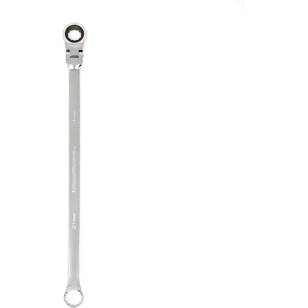 GearWrench 86021 Gearbox 12 Pt. Xl Flex Head Double Box Ratcheting Wrench, 21mm