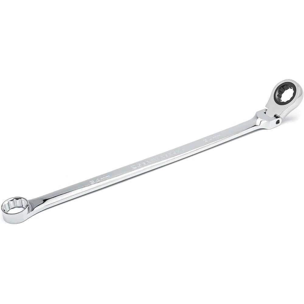 GearWrench 86024 Gearbox 12 Pt. Xl Flex Head Double Box Ratcheting Wrench, 24mm