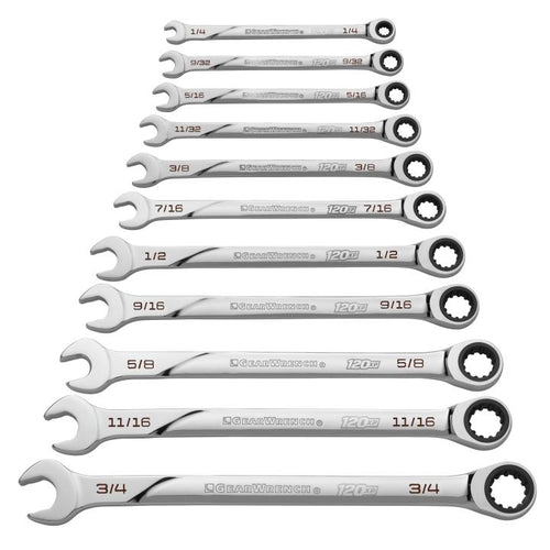 GearWrench 86450 SET WR RAT COMB 120XP SAE 11PC