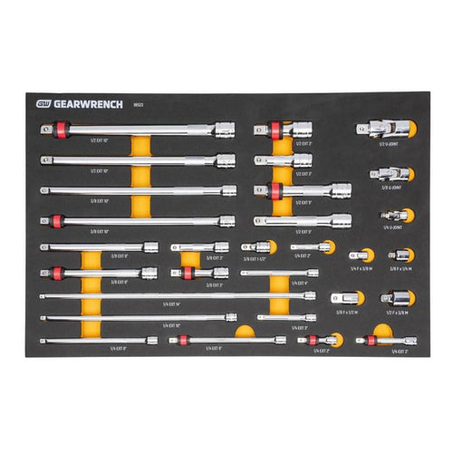 GearWrench 86523 MODSET 1/4 3/8 1/2 DRIVE TOOL SET, 29PC