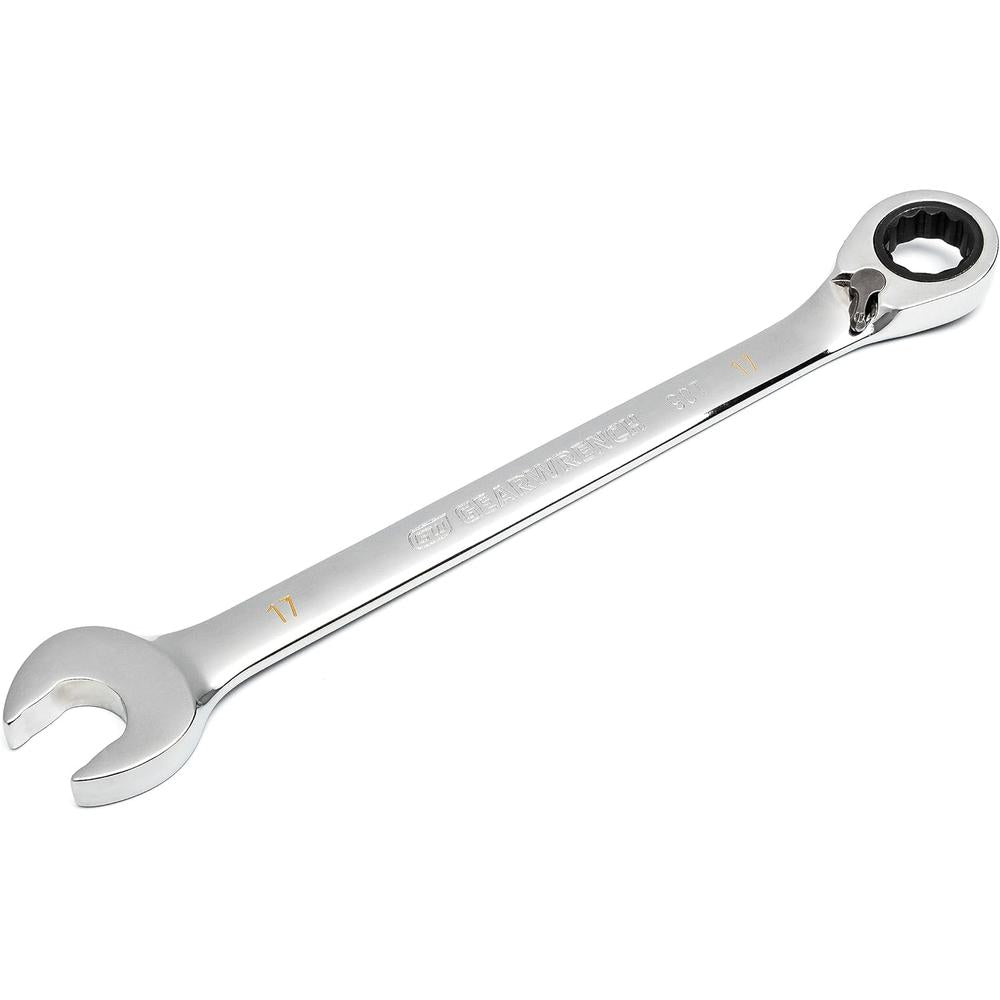 GearWrench 86617 17mm 90-Tooth 12-Point Reversible Ratcheting Combination Wrench
