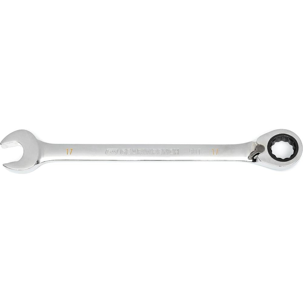 GearWrench 86617 17mm 90-Tooth 12-Point Reversible Ratcheting Combination Wrench