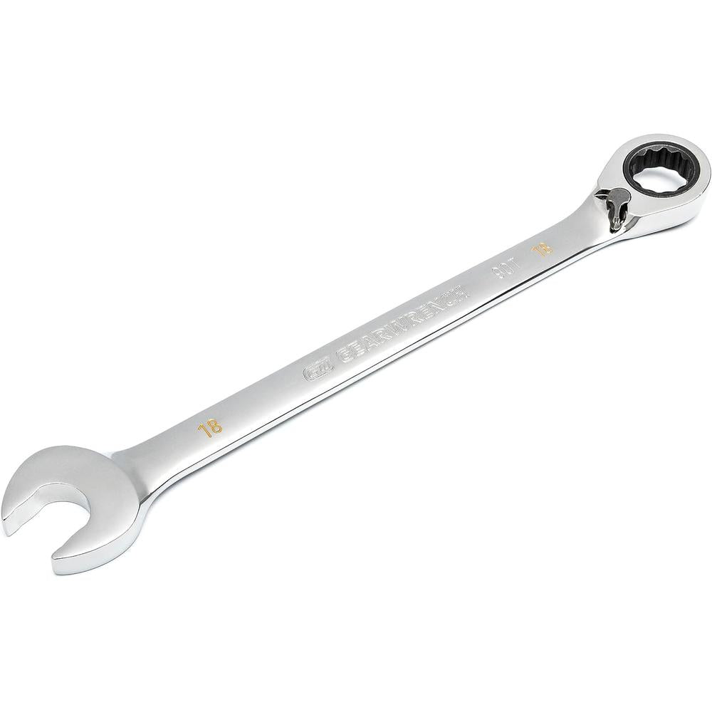 GearWrench 86618 18mm 90-Tooth 12-Point Reversible Ratcheting Wrench