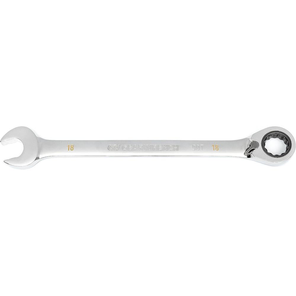GearWrench 86618 18mm 90-Tooth 12-Point Reversible Ratcheting Wrench