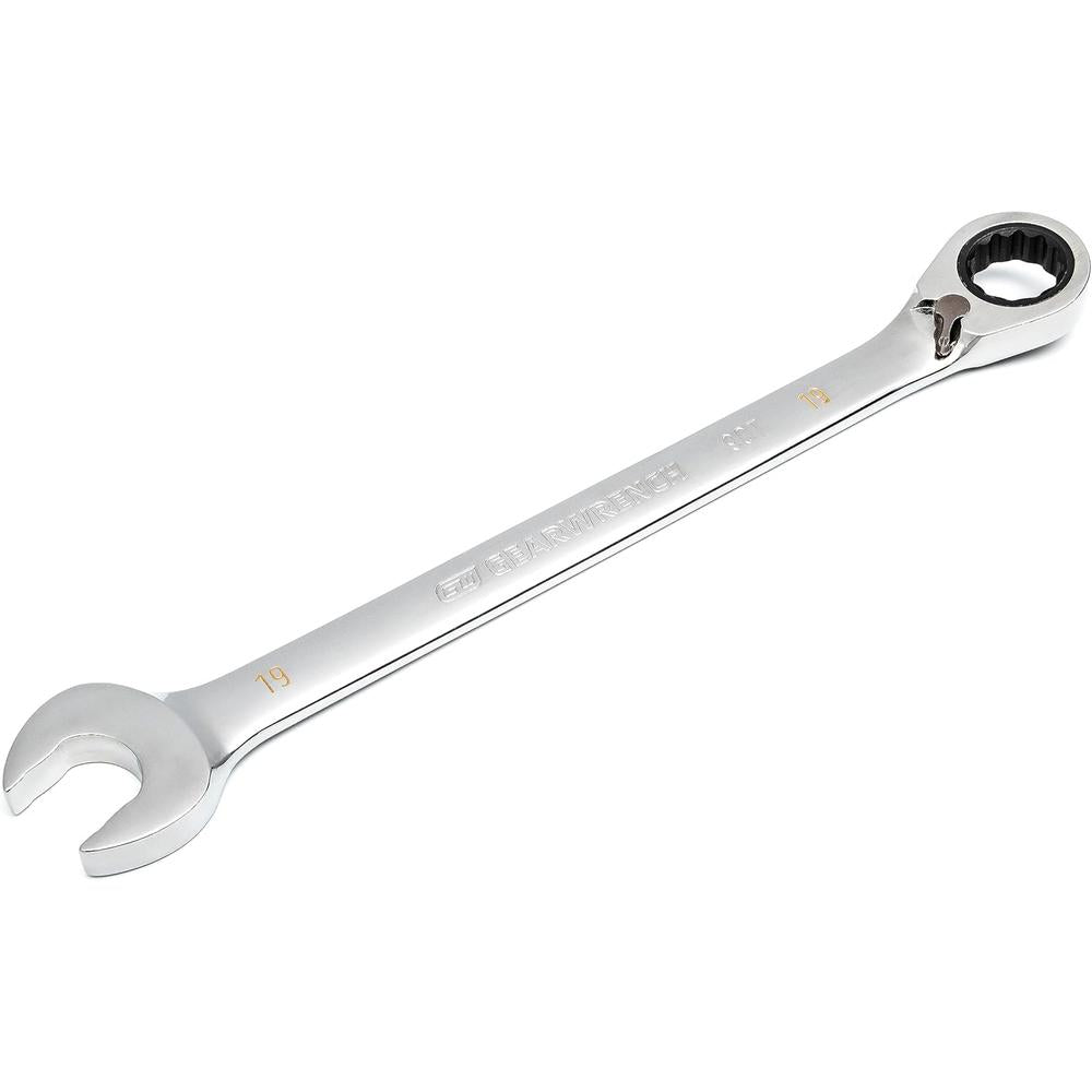 GearWrench 86619 19mm 90-Tooth 12-Point Reversible Ratcheting Wrench