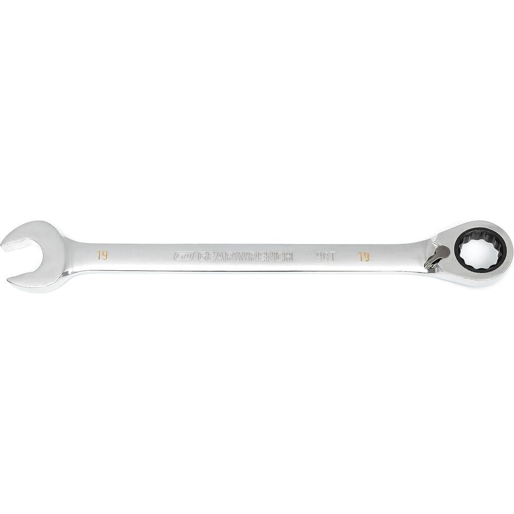 GearWrench 86619 19mm 90-Tooth 12-Point Reversible Ratcheting Wrench