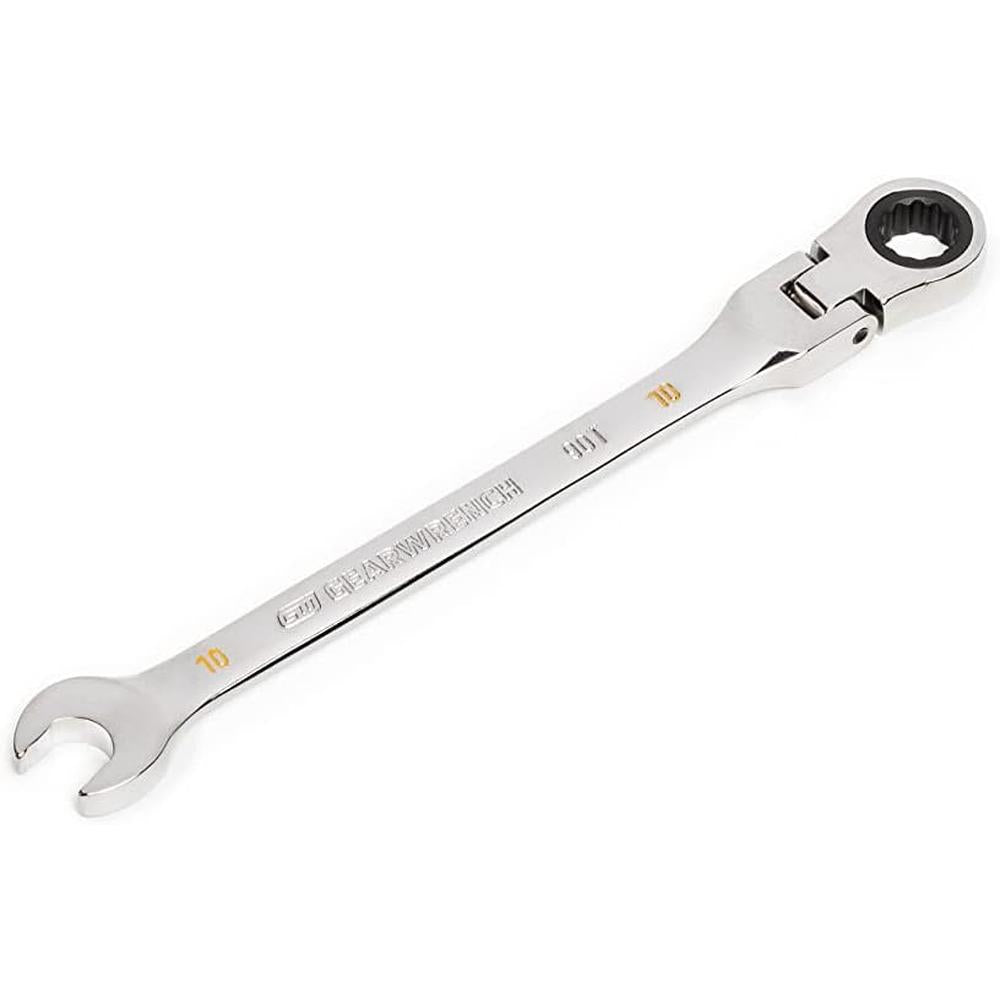 GearWrench 86710 10mm 90-Tooth 12-Point Flex Head Ratcheting Combination Wrench