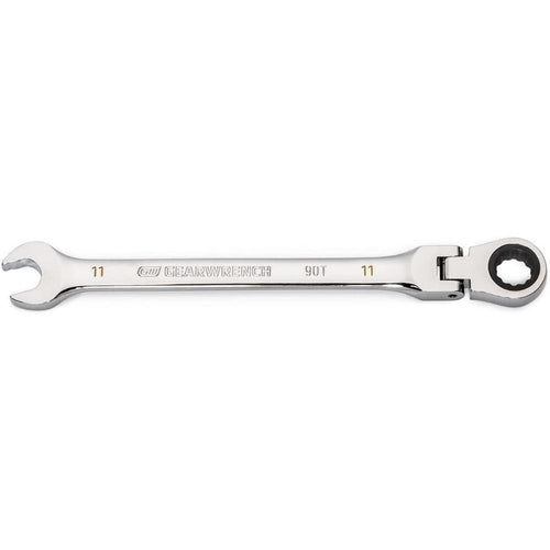 GearWrench 86711 11mm 90-Tooth 12-Point Flex Head Ratcheting Combination Wrench