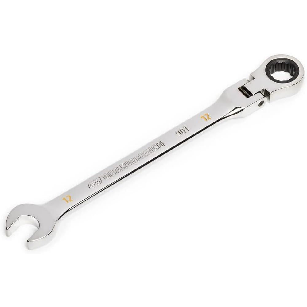 GearWrench 86712 12mm 90-Tooth 12-Point Flex Head Ratcheting Combination Wrench