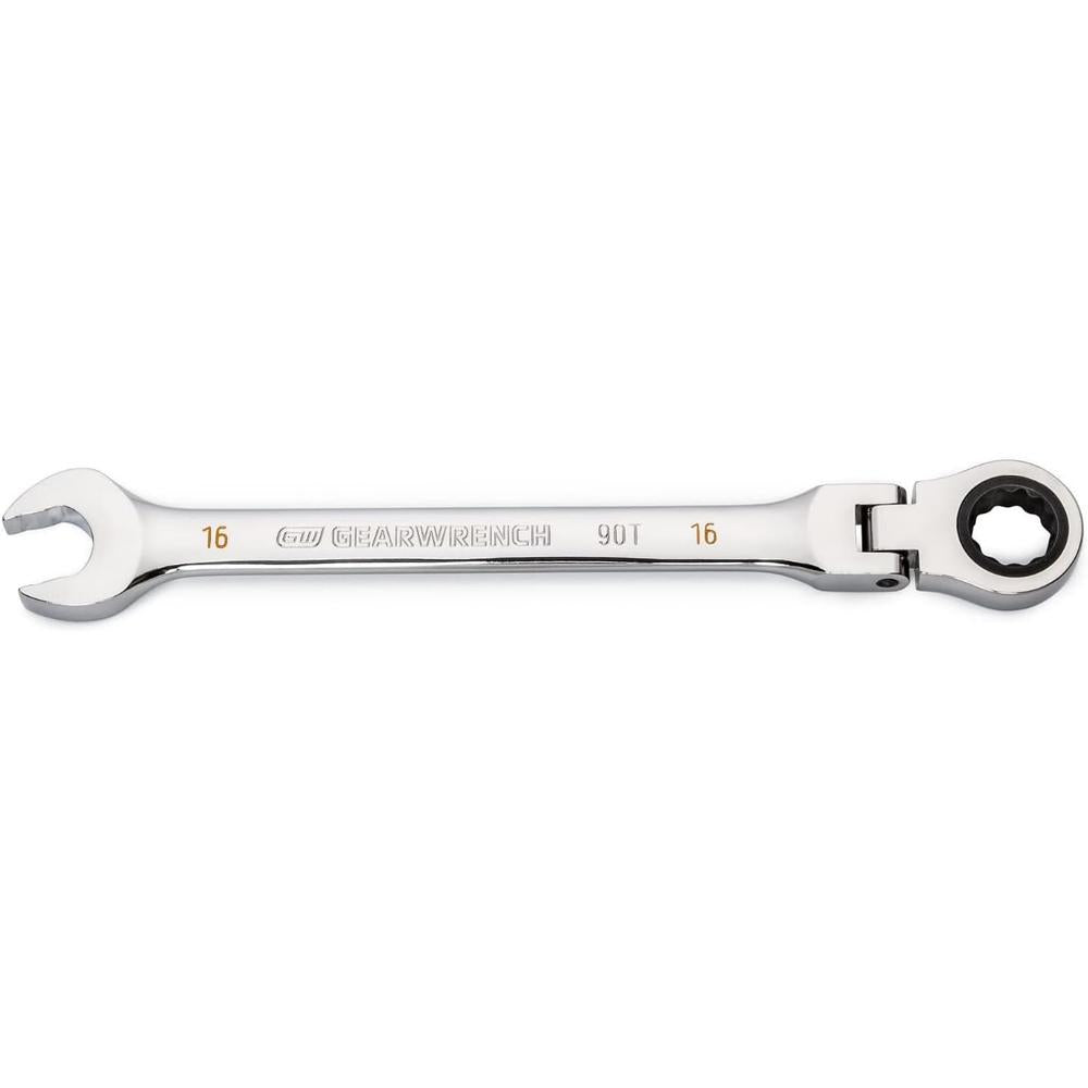 GearWrench 86716 16mm 90-Tooth 12-Point Flex Head Ratcheting Combination Wrench