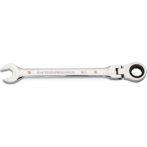 GearWrench 86716 16mm 90-Tooth 12-Point Flex Head Ratcheting Combination Wrench