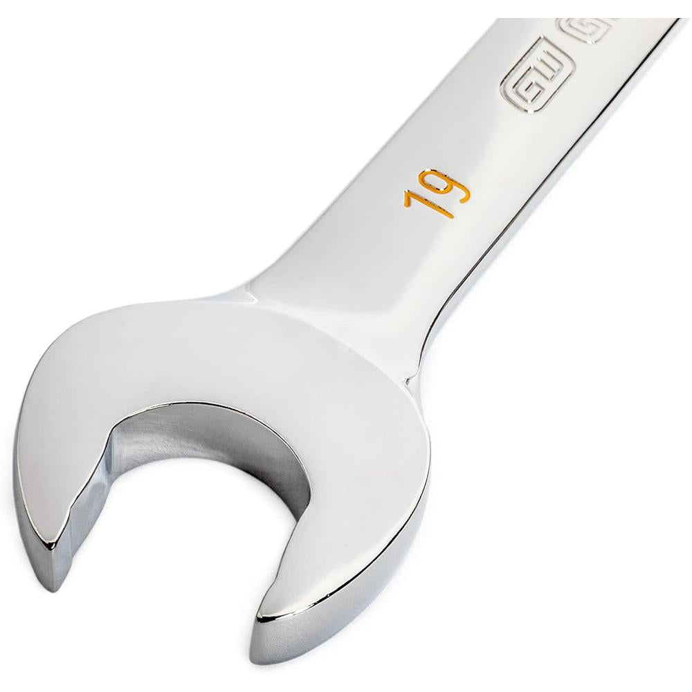 GearWrench 86719 19mm 90-Tooth 12-Point Flex Head Ratcheting Combination Wrench