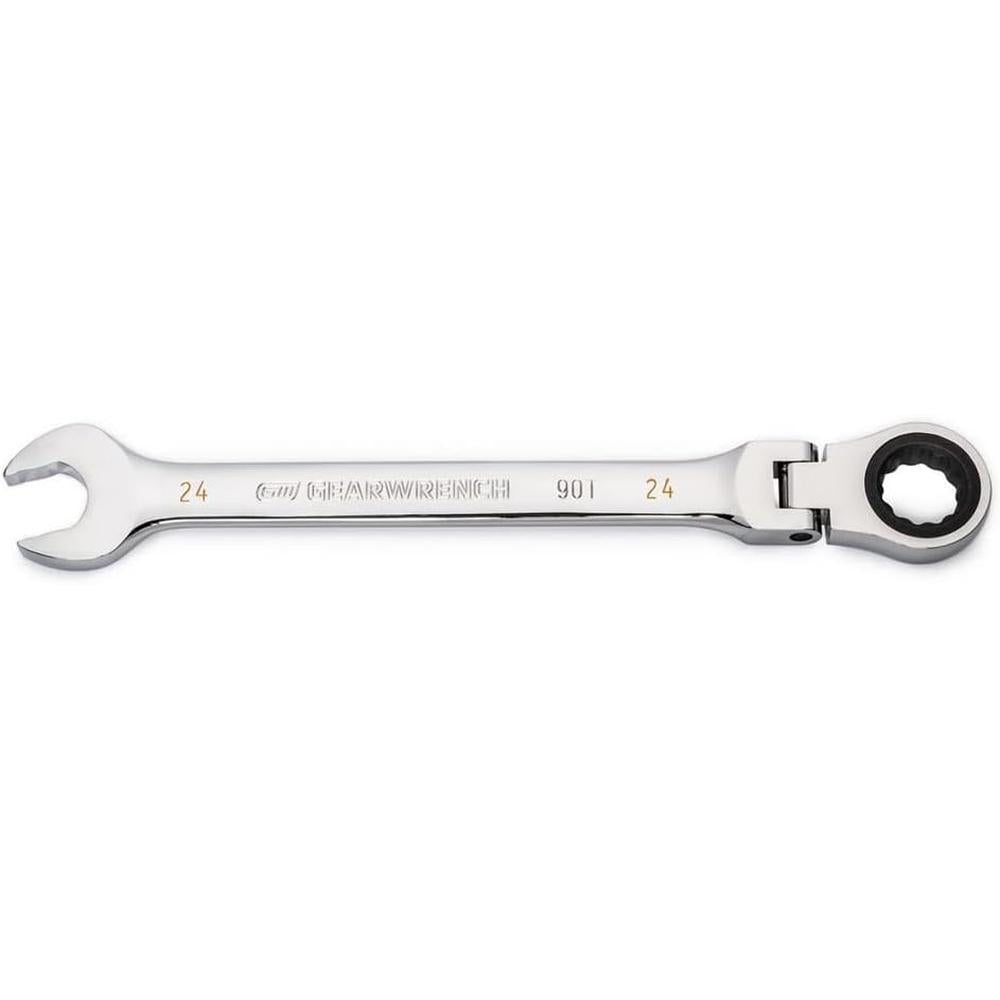 GearWrench 86724 24mm 90-Tooth 12-Point Flex Head Ratcheting Combination Wrench