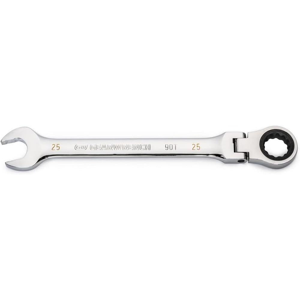 GearWrench 86725 25mm 90-Tooth 12-Point Flex Head Ratcheting Combination Wrench