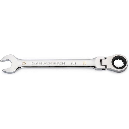 GearWrench 86725 25mm 90-Tooth 12-Point Flex Head Ratcheting Combination Wrench