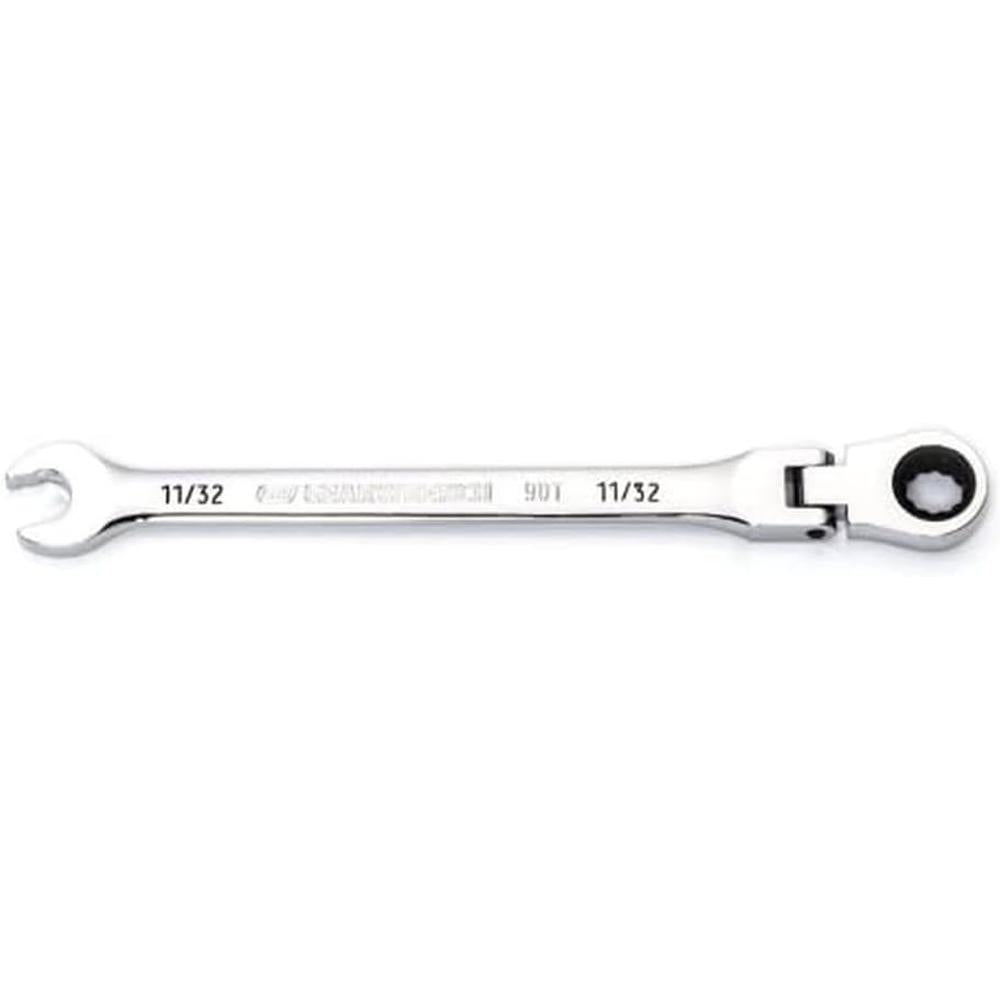 GearWrench 86742 11/32" 90-Tooth 12-Point Flex Head Ratcheting Combination Wrench