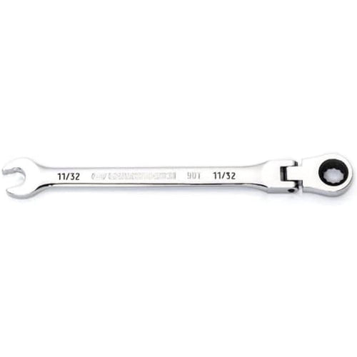 GearWrench 86742 11/32" 90-Tooth 12-Point Flex Head Ratcheting Combination Wrench